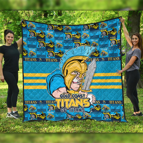 Gold Coast Titans Quilt Champion’s Pride Comic Style
